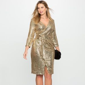 Eloquii Studio Sequin Wrap Dress Sz 16 NWT